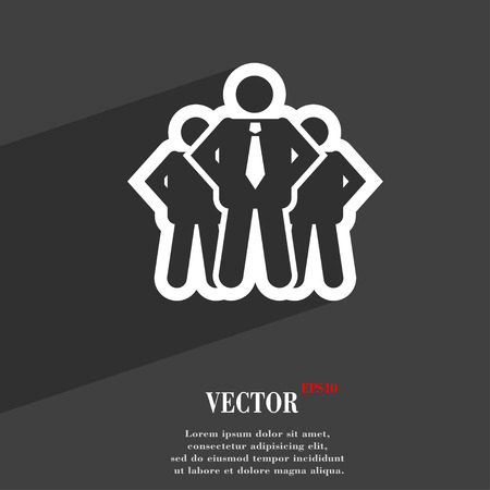 business team icon symbol Flat modern web design with long shadow and space for your text. Vector illustrationのイラスト素材