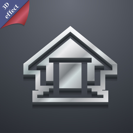 House icon symbol. 3D style. Trendy, modern design with space for your text Vector illustrationのイラスト素材