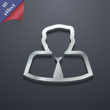 Avatar icon symbol. 3D style. Trendy, modern design with space for your text Vector illustrationのイラスト素材