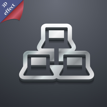 local area network icon symbol. 3D style. Trendy, modern design with space for your text Vector illustrationのイラスト素材
