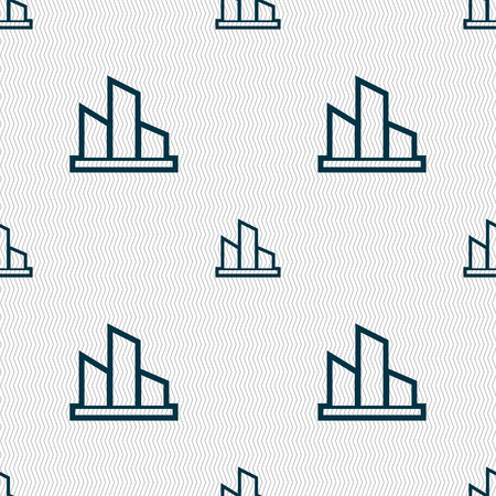 Diagram icon sign. Seamless pattern with geometric texture. Vector illustrationのイラスト素材