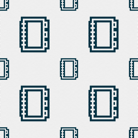 Book icon sign. Seamless pattern with geometric texture. Vector illustrationのイラスト素材