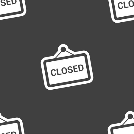 close icon sign. Seamless pattern on a gray background. Vector illustrationのイラスト素材