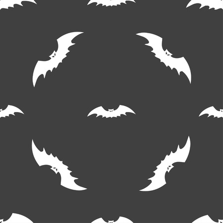 bat icon sign. Seamless pattern on a gray background. Vector illustrationのイラスト素材