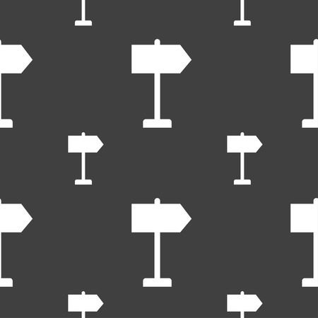 Signposticon sign. Seamless pattern on a gray background. Vector illustrationのイラスト素材