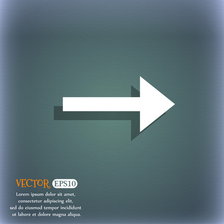 Arrow right, Next icon symbol on the blue-green abstract background with shadow and spaceのイラスト素材