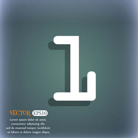 First place award sign. Winner symbol. Step one. On the blue-green abstract background with shadow and space for your text. Vector illustrationのイラスト素材