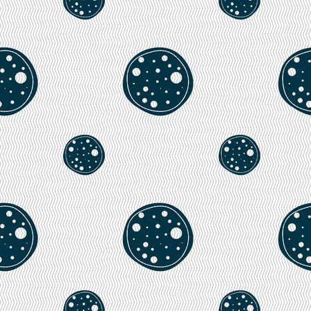 Pizza Icon. Seamless pattern with geometric texture. Vector illustrationのイラスト素材