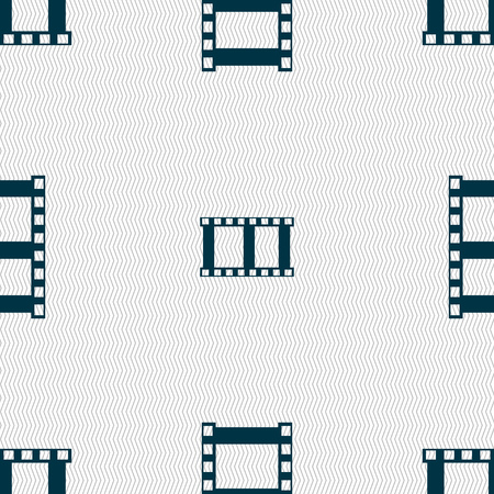 Video sign icon. Video frame symbol. Seamless abstract background with geometric shapes. Vector illustrationのイラスト素材
