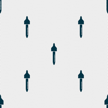 dropper sign icon. pipette symbol. Seamless abstract background with geometric shapes. Vector illustrationのイラスト素材