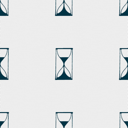 Hourglass sign icon. Sand timer symbol. Seamless abstract background with geometric shapes. Vector illustrationのイラスト素材