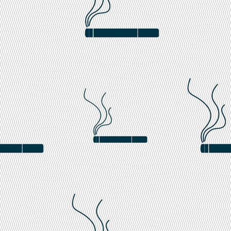 Smoking sign icon. Cigarette symbol. Seamless abstract background with geometric shapes. Vector illustrationのイラスト素材