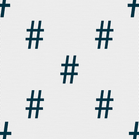 hash tag icon. Seamless abstract background with geometric shapes. Vector illustrationのイラスト素材