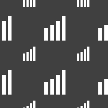 Mobile signal sign. Wi-fi symbol. Wireless Network icon. Wifi zone. Seamless pattern on a gray background. Vector illustrationのイラスト素材