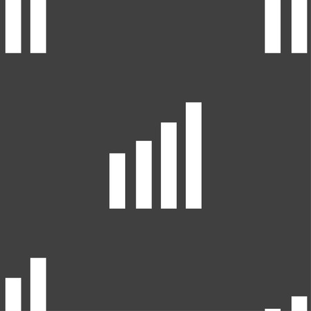 Mobile signal sign. Wi-fi symbol. Wireless Network icon. Wifi zone. Seamless pattern on a gray background. Vector illustrationのイラスト素材