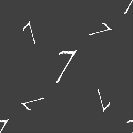 number seven icon sign. Seamless pattern on a gray background. Vector illustrationのイラスト素材