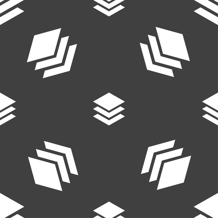 Layers icon sign. Seamless pattern on a gray background. Vector illustrationのイラスト素材