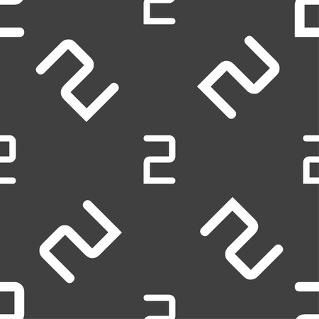 Second place award sign. Winner symbol. Step two.. Seamless pattern on a gray background. Vector illustrationのイラスト素材
