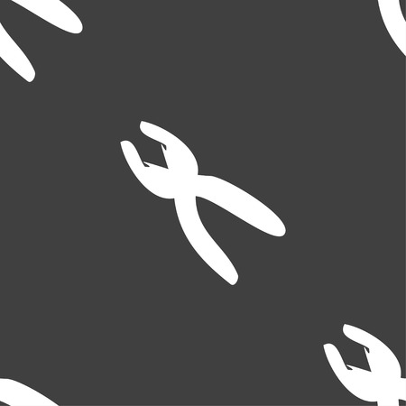 pliers icon sign. Seamless pattern on a gray background. Vector illustrationのイラスト素材