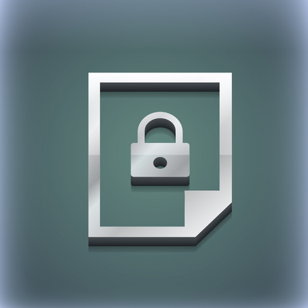 file locked icon symbol. 3D style. Trendy, modern design with space for your text illustration. Raster versionの写真素材