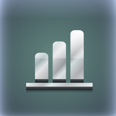Growth and development concept. graph of Rate icon symbol. 3D style. Trendy, modern design with space for your text illustration. Raster versionの写真素材
