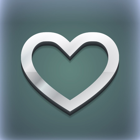 Medical heart icon symbol. 3D style. Trendy, modern design with space for your text illustration. Raster versionの写真素材