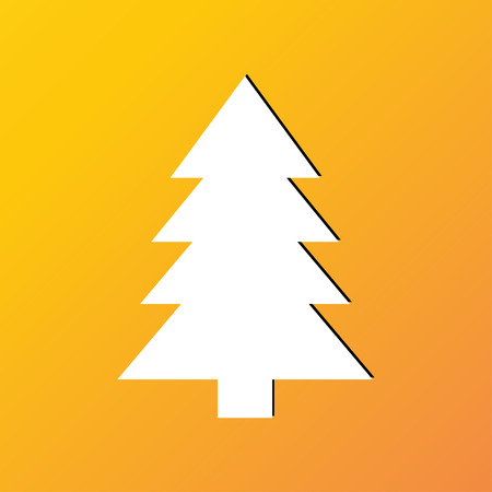 Christmas tree icon symbol Flat modern web design with long shadow and space for your text. illustrationの写真素材
