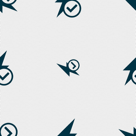 Photo flash icon sign. Seamless abstract background with geometric shapes. illustrationの写真素材