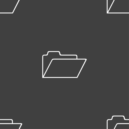 Document folder sign. Accounting binder symbol. Seamless pattern on a gray background. illustrationの写真素材