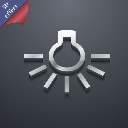 light bulb icon symbol. 3D style. Trendy, modern design with space for your text illustration. Rastrized copyの写真素材
