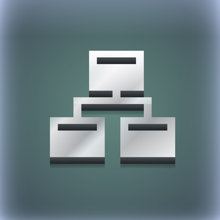 Local Network icon symbol. 3D style. Trendy, modern design with space for your text illustration. Raster versionの写真素材