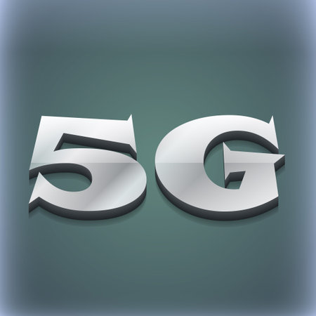 5G icon symbol. 3D style. Trendy, modern design with space for your text illustration. Raster...