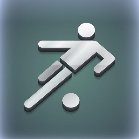 football player icon symbol. 3D style. Trendy, modern design with space for your text illustration. Raster versionの写真素材