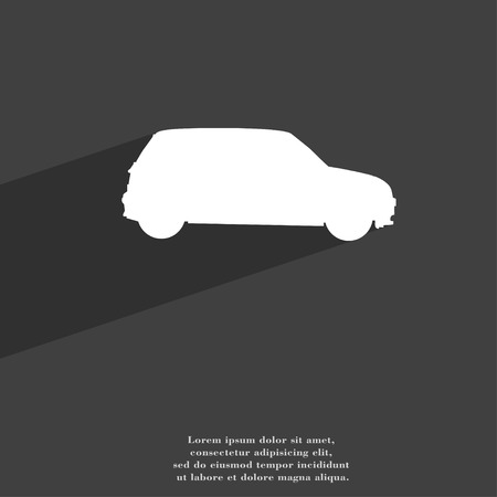 Jeep icon symbol Flat modern web design with long shadow and space for your text. illustrationの写真素材