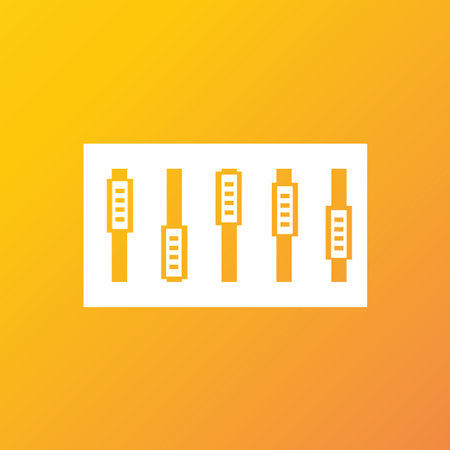 Dj console mix handles and buttons icon symbol. Trendy, modern design with space for your text...