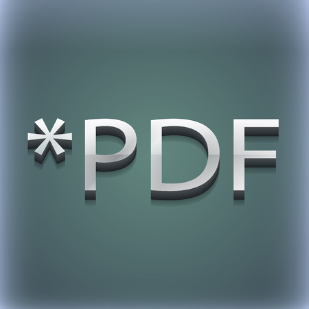 PDF file extension icon symbol. 3D style. Trendy, modern design with space for your text illustration. Raster versionの写真素材