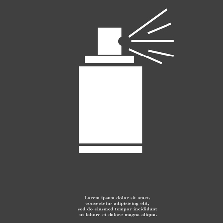 Aerosol paint icon symbol Flat modern web design with long shadow and space for your text. illustrationの写真素材