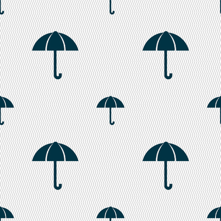 Umbrella sign icon. Rain protection symbol. Seamless abstract background with geometric shapes. illustrationの写真素材