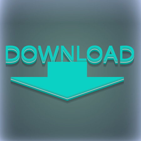 Download icon symbol. 3D style. Trendy, modern design with space for your text illustration. Raster versionの写真素材