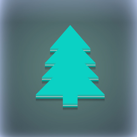 Christmas tree icon symbol. 3D style. Trendy, modern design with space for your text illustration. Raster versionの写真素材