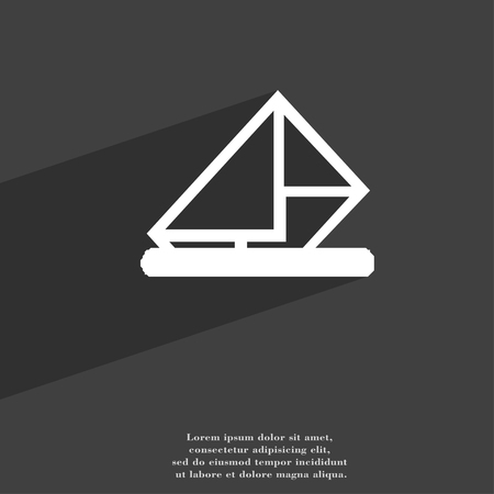 letter, envelope, mail icon symbol Flat modern web design with long shadow and space for your text. illustrationの写真素材