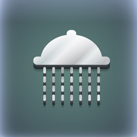 shower icon symbol. 3D style. Trendy, modern design with space for your text illustration. Raster versionの写真素材