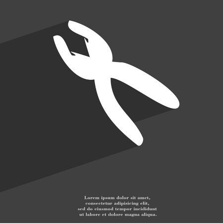 pliers icon symbol Flat modern web design with long shadow and space for your text. illustrationの写真素材