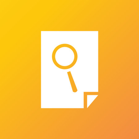 Search in file icon symbol Flat modern web design with long shadow and space for your text. illustrationの写真素材