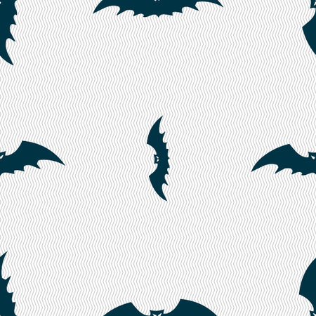 bat icon sign. Seamless pattern with geometric texture. illustrationの写真素材