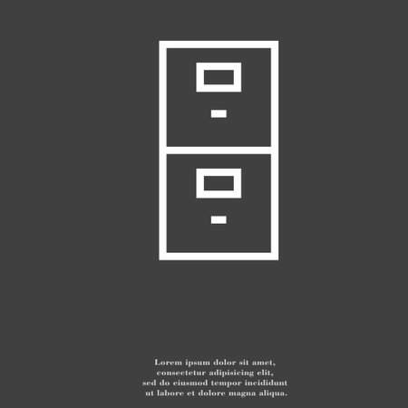 Safe icon symbol Flat modern web design with long shadow and space for your text. illustrationの写真素材