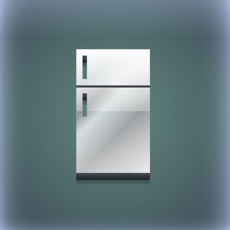 Refrigerator icon symbol. 3D style. Trendy, modern design with space for your text illustration. Raster versionの写真素材