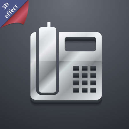 home phone icon symbol. 3D style. Trendy, modern design with space for your text Vector illustrationのイラスト素材