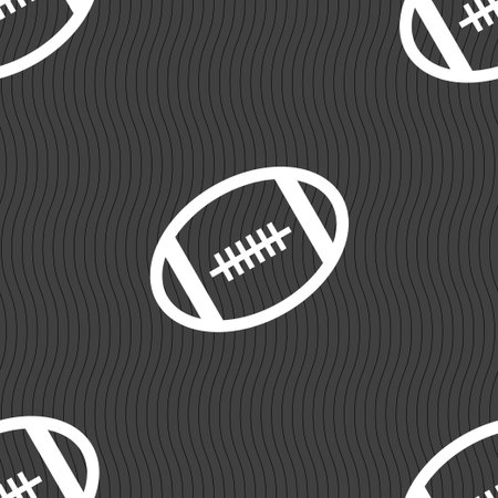 american football icon sign. Seamless pattern on a gray background. illustrationの写真素材