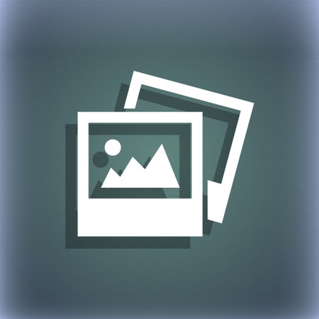 File JPG icon. On the blue-green abstract background with shadow and space for your text. illustrationの写真素材